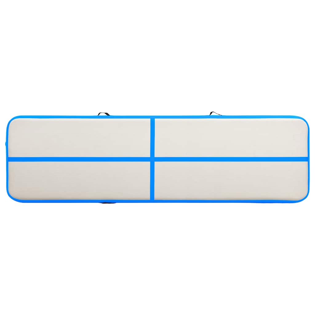 Oppustelig gymnastikmåtte m. pumpe pvc - blå, 600 x 100 x 15 cm, 1 - number 4.