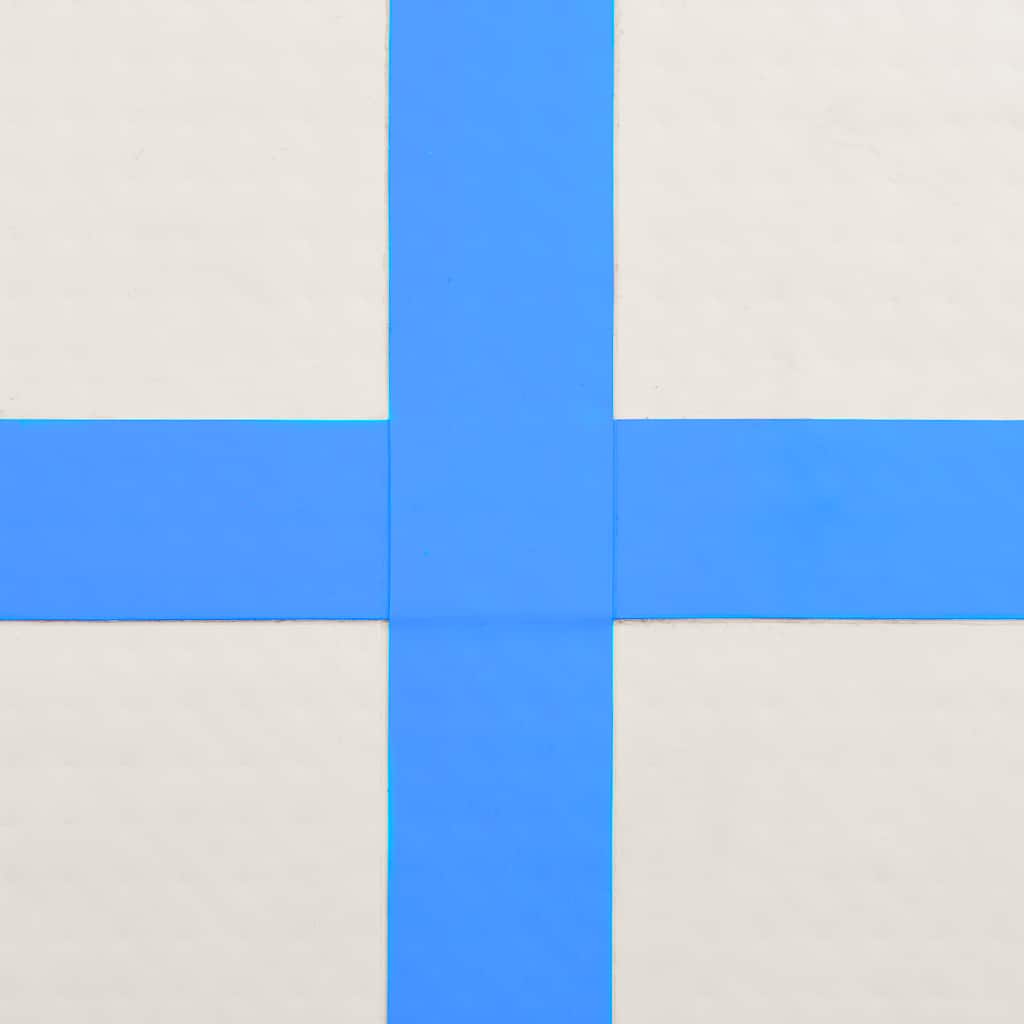 Oppustelig gymnastikmåtte m. pumpe pvc - blå, 600 x 100 x 15 cm, 1 - number 10.