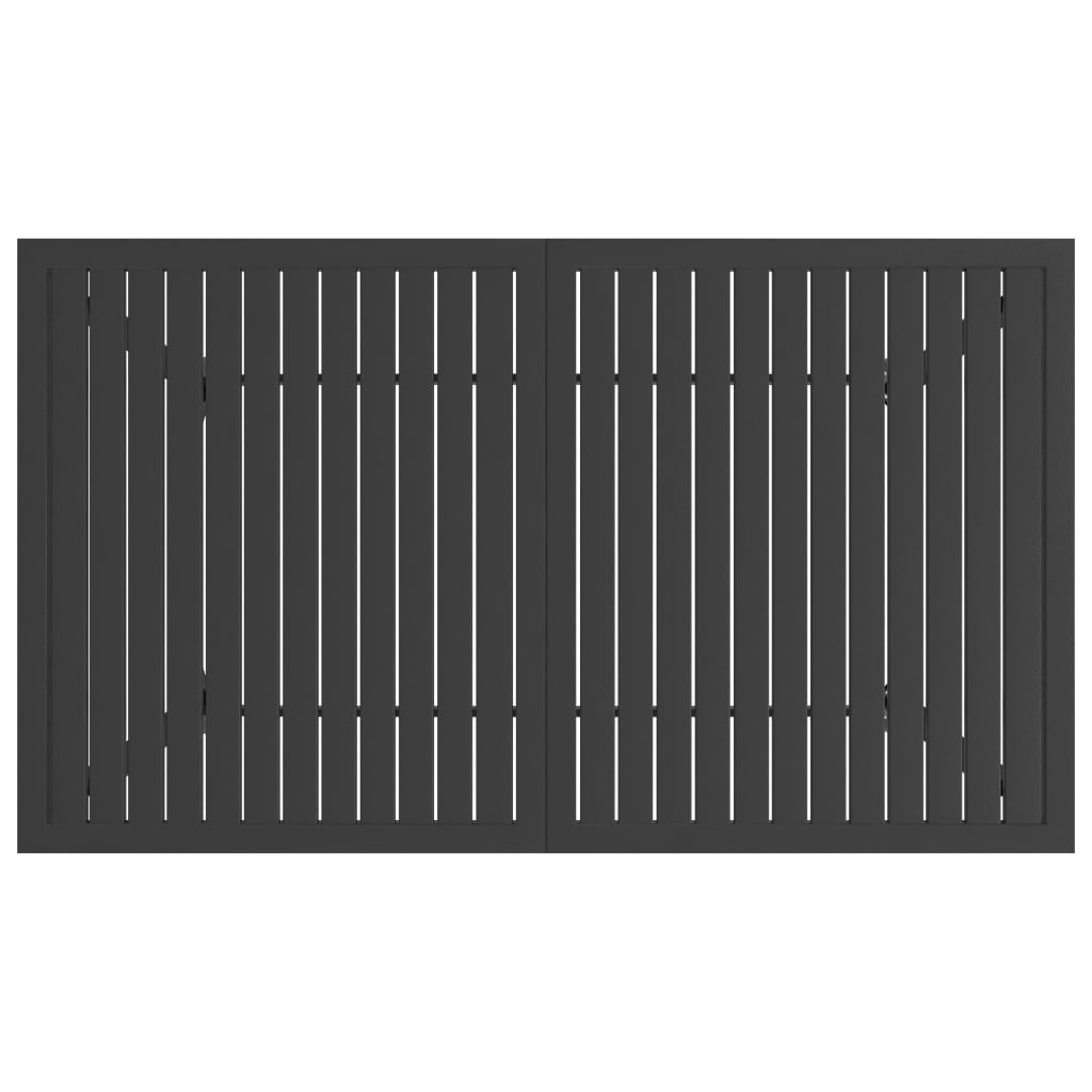 Havebord 140x80x72 cm stål antracitgrå - number 4.