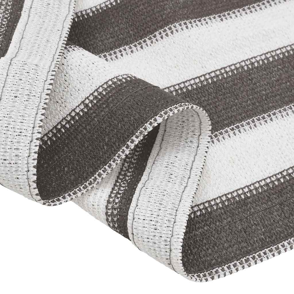 Telttæppe 300x500 cm antracitgrå og hvid - number 6.