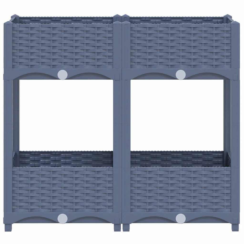 Povišeni krevet polipropilen - plavo sivi, 80 x 40 x 71 cm, 1 - number 3.