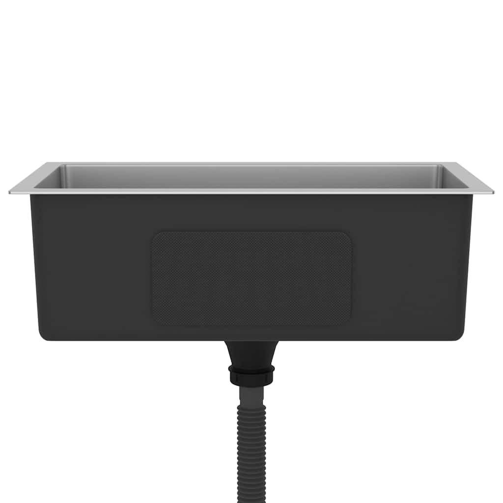 Håndlavet køkkenvask rustfrit stål - sølv, 60 x 30 x 20 cm - number 5.