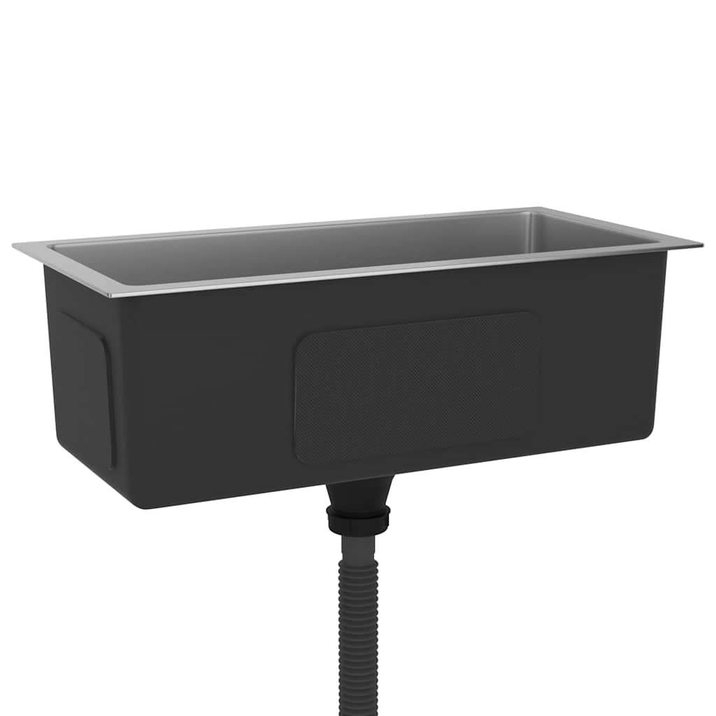 Håndlavet køkkenvask rustfrit stål - sølv, 60 x 30 x 20 cm - number 4.