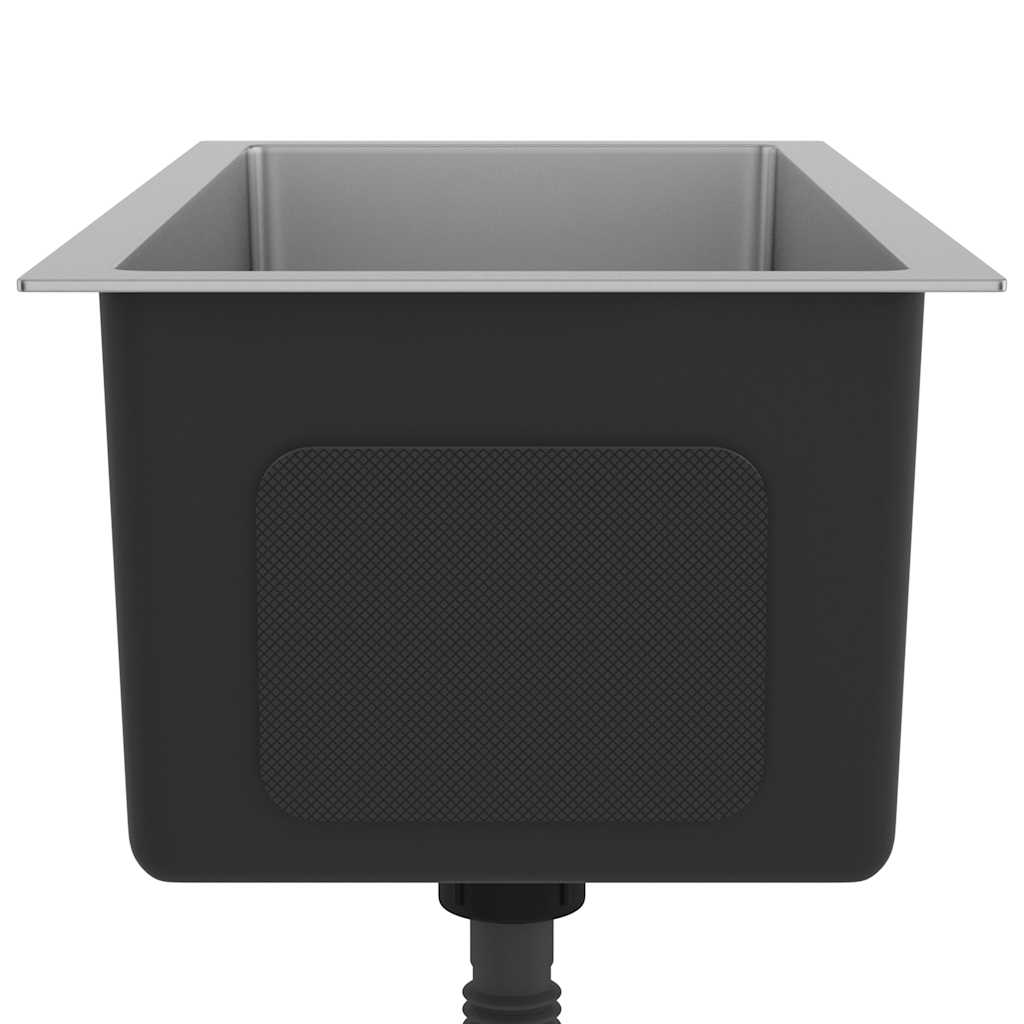 Håndlavet køkkenvask rustfrit stål - sølv, 60 x 30 x 20 cm - number 6.