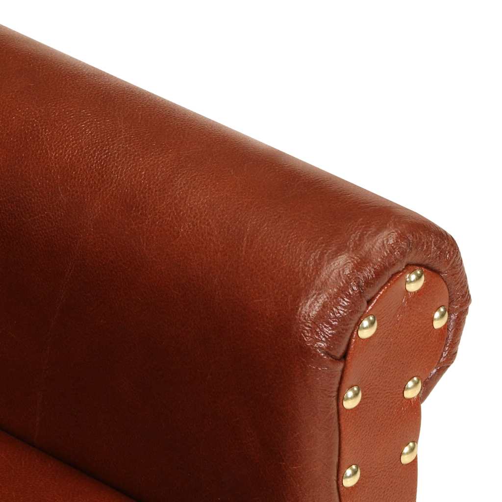 Fotel skóra naturalna - brązowy, 1 - number 6.