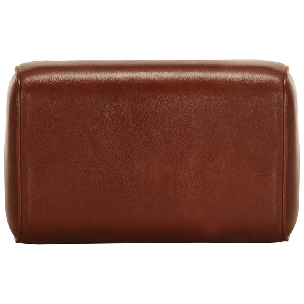 Ławka gimnastyczna 38 cm prawdziwa skóra i lite drewno mango brąz - number 5.