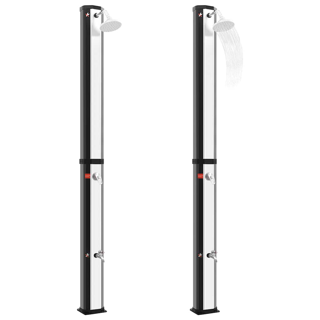 Solopvarmet udendørsbruser med brusehoved og hane 35 l - number 3.