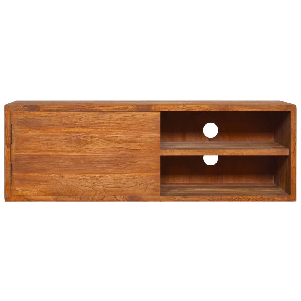 Vegghengt tv-skap 180x30x30 cm heltre teak - number 4.