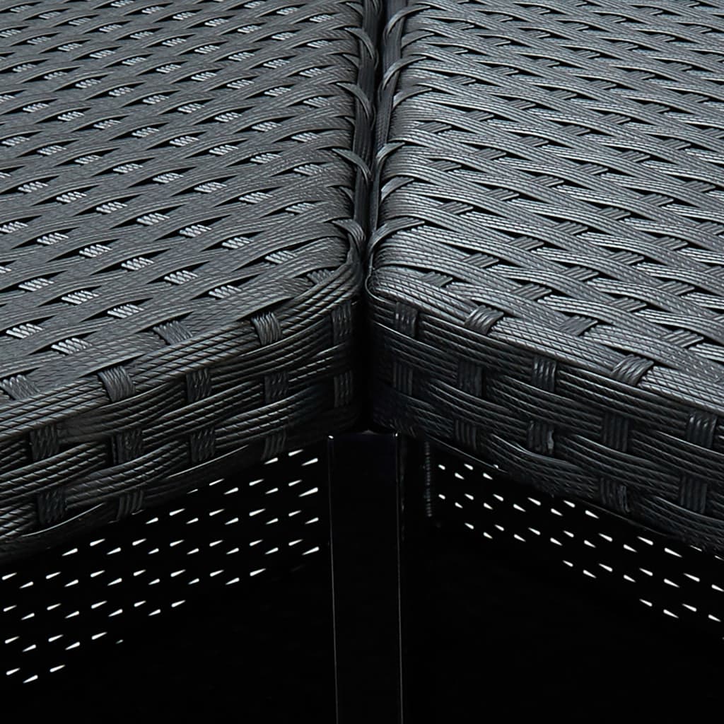 Hjørnebarbord 100x50x105 cm polyrattan - sort, 1 - number 5.
