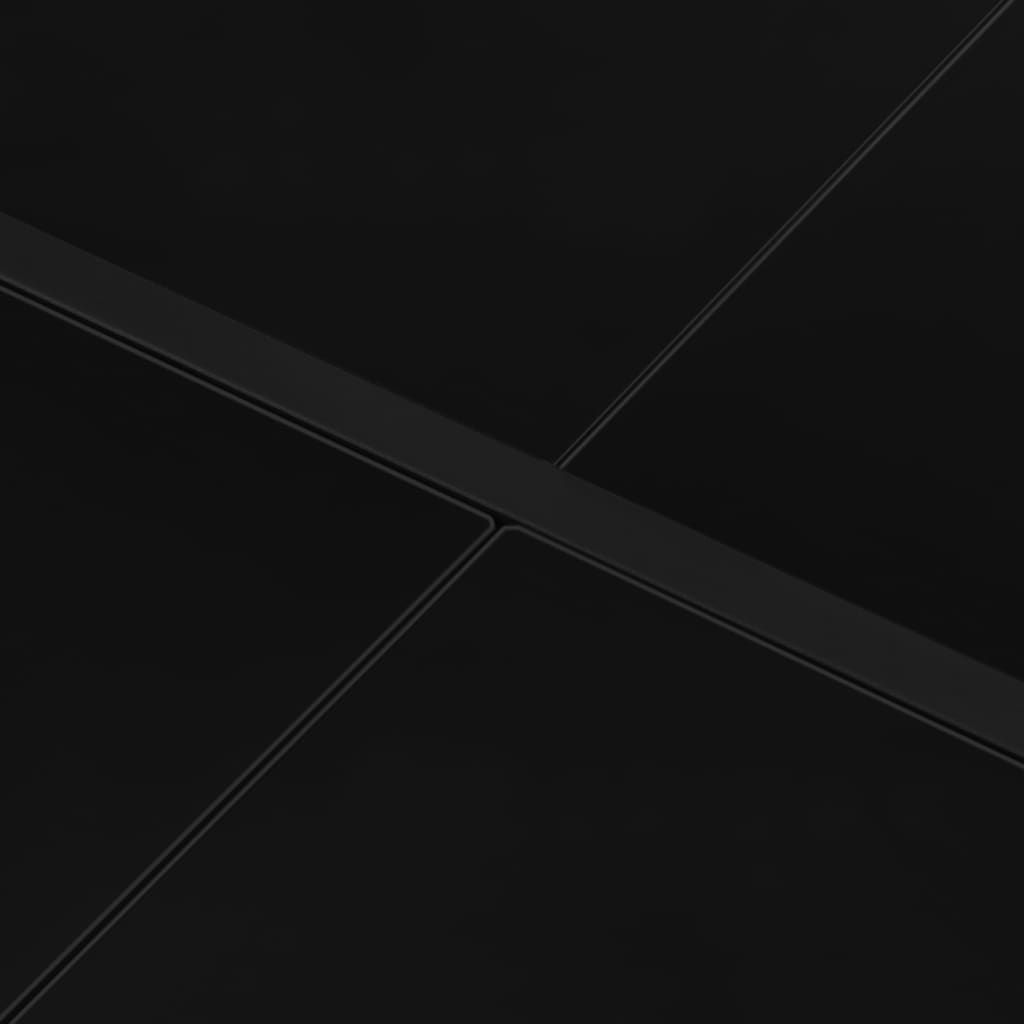 Havebord 130x130x72cm stål og glas - sort - number 5.