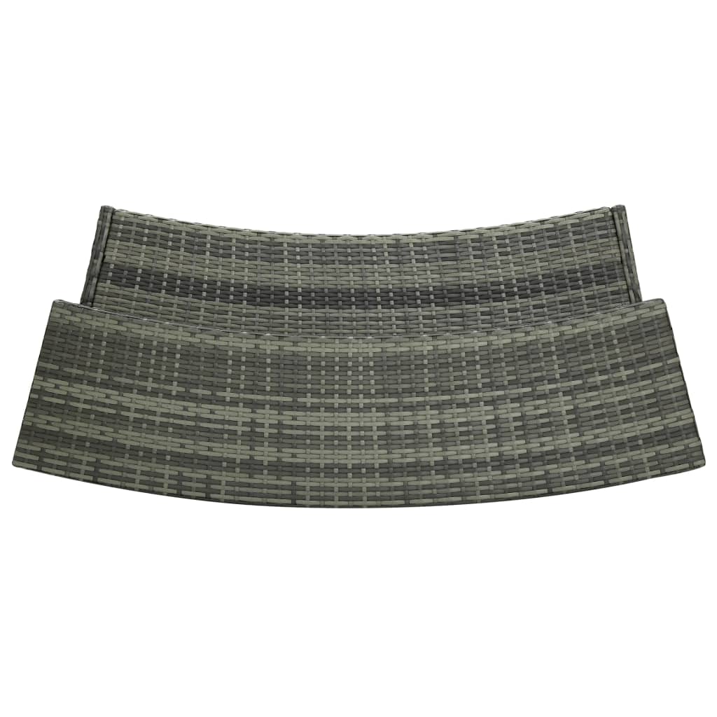 Barbord til haven 120x55x110 cm polyrattan - grå, 1 - number 5.