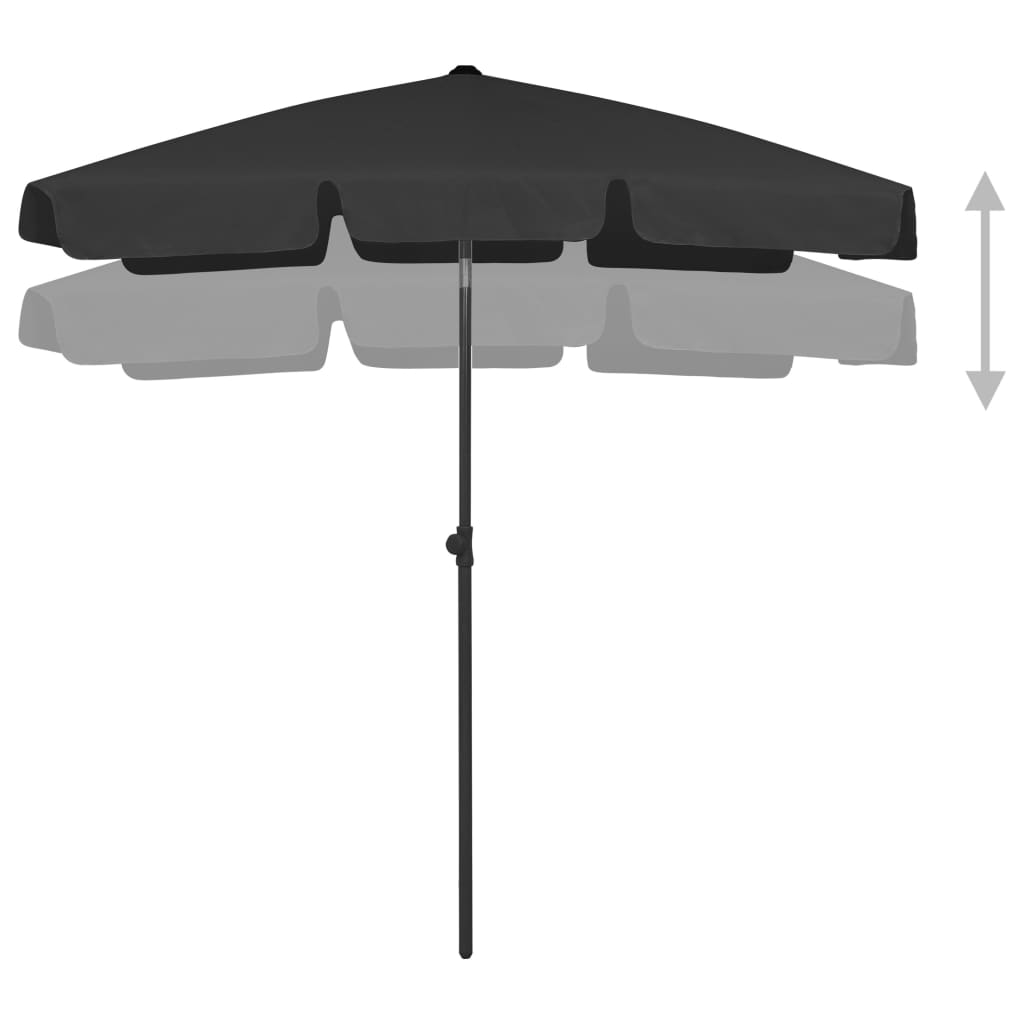 Parasol na plaži - crna, 180 x 120 cm, 1 - number 3.