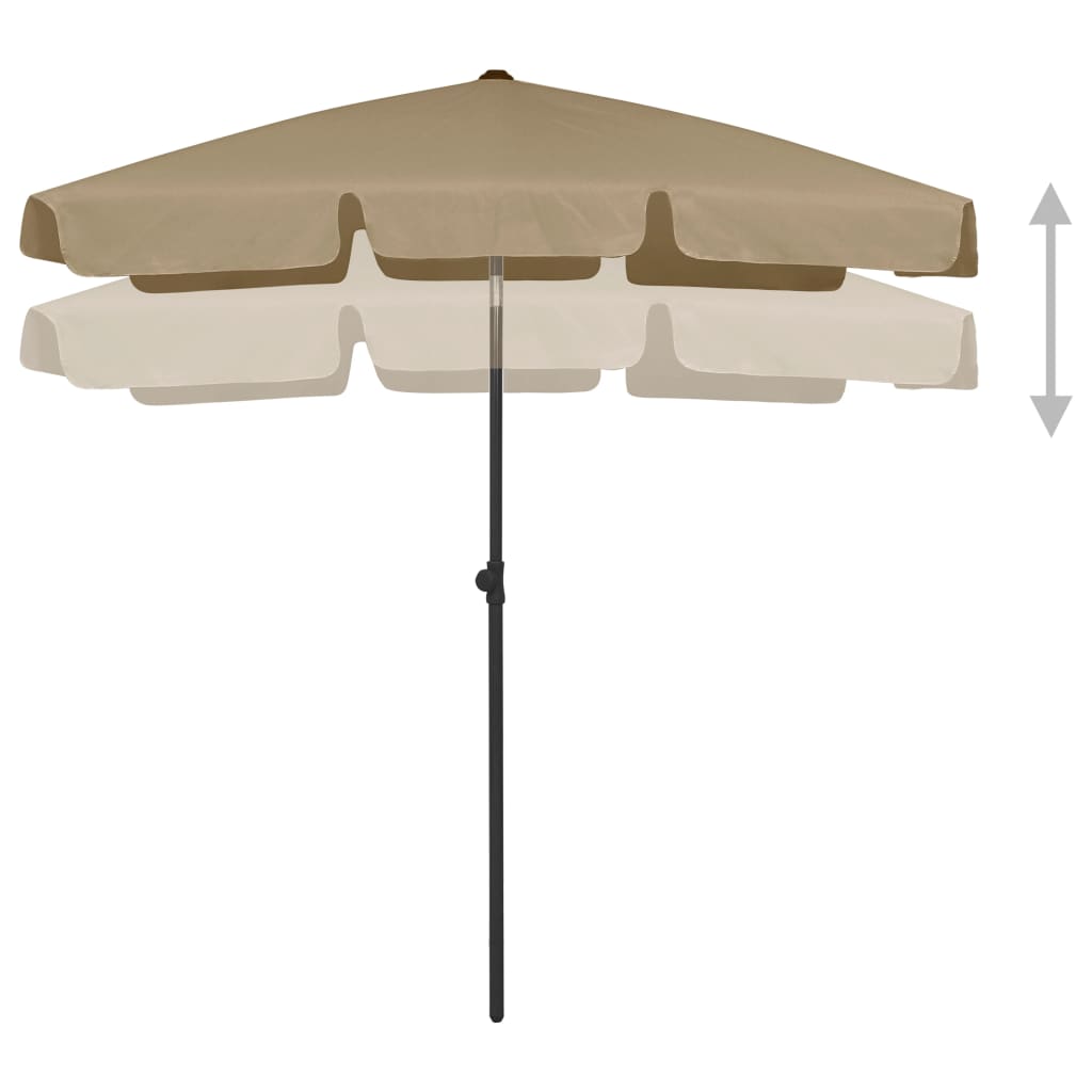 Strandparasol - gråbrun, 180 x 120 cm, 1 - number 3.