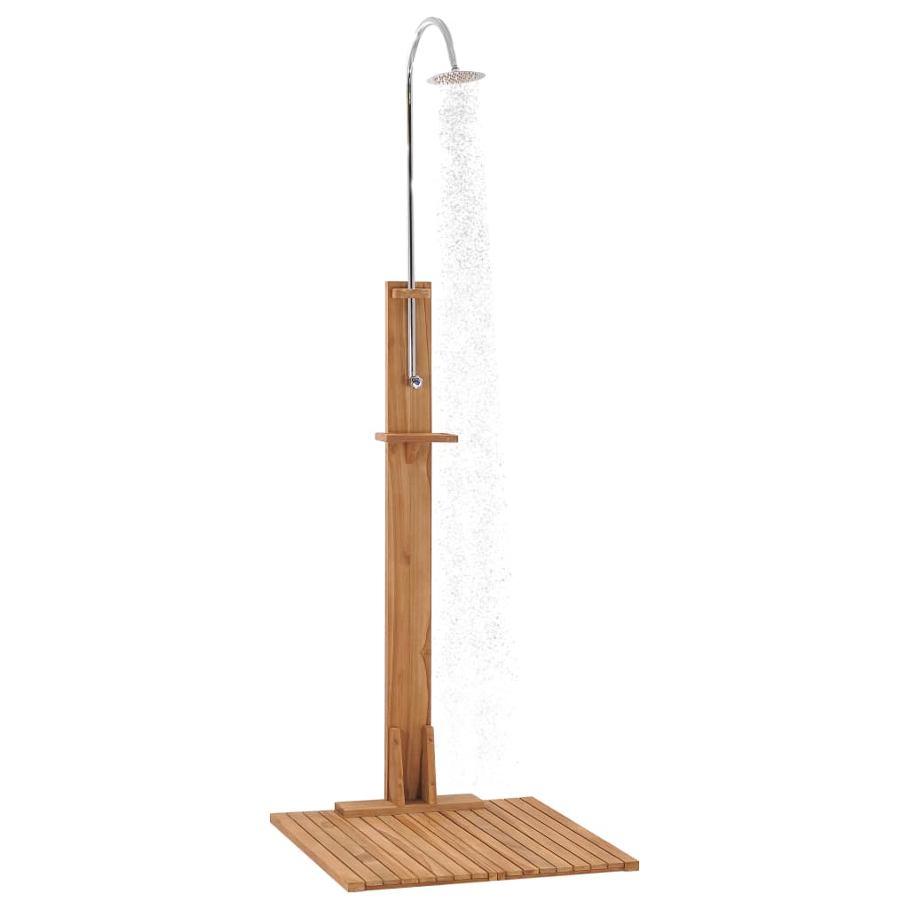 Douche de jardin 75x75x210 cm bois de teck massif - number 4.