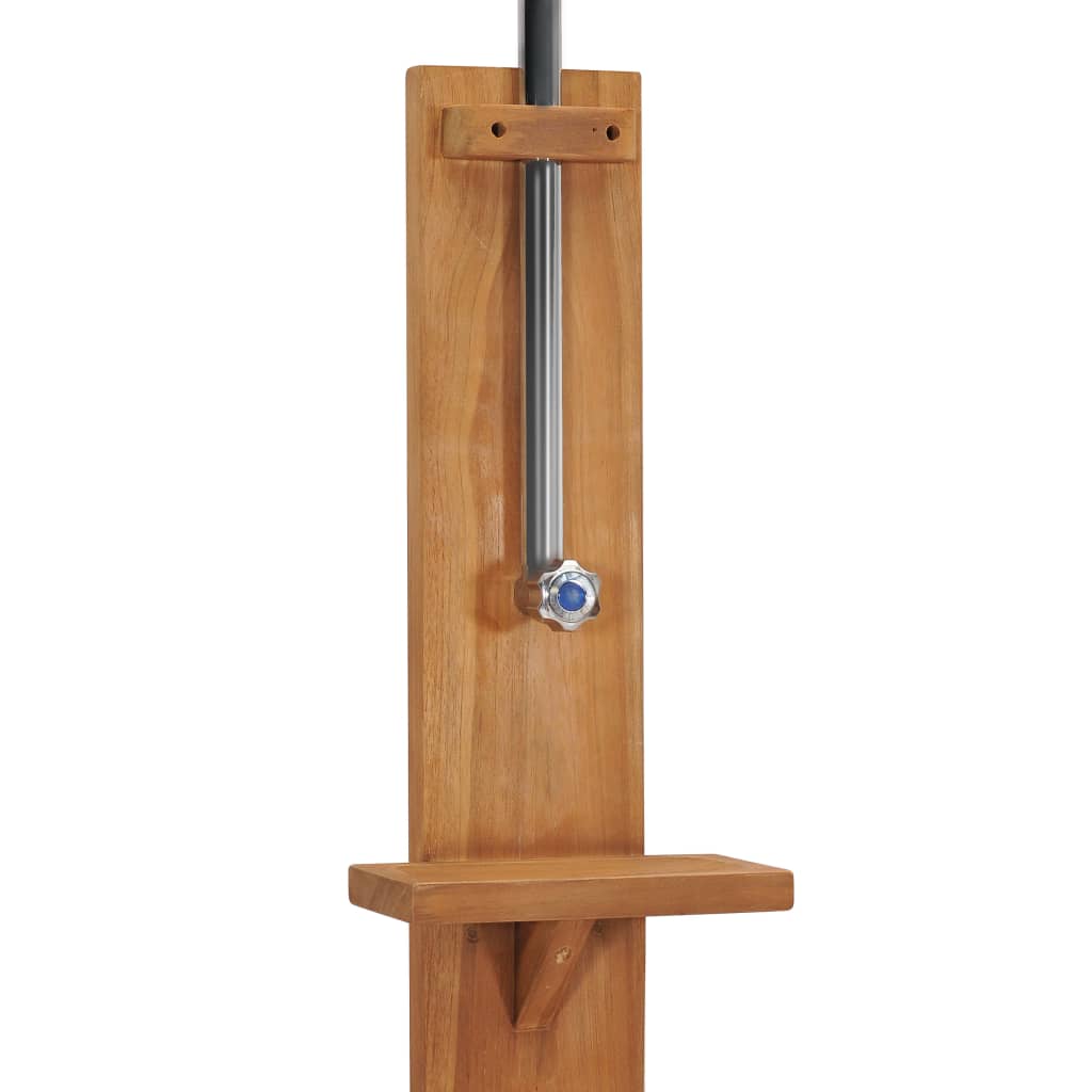 Douche de jardin 75x75x210 cm bois de teck massif - number 10.