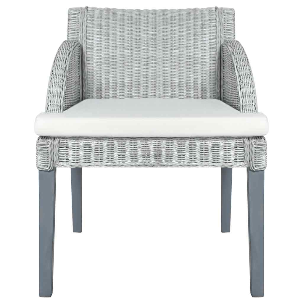 Krzesła do jadalni komplet z poduszkami naturalny rattan - szary, 2 szt. - number 3.