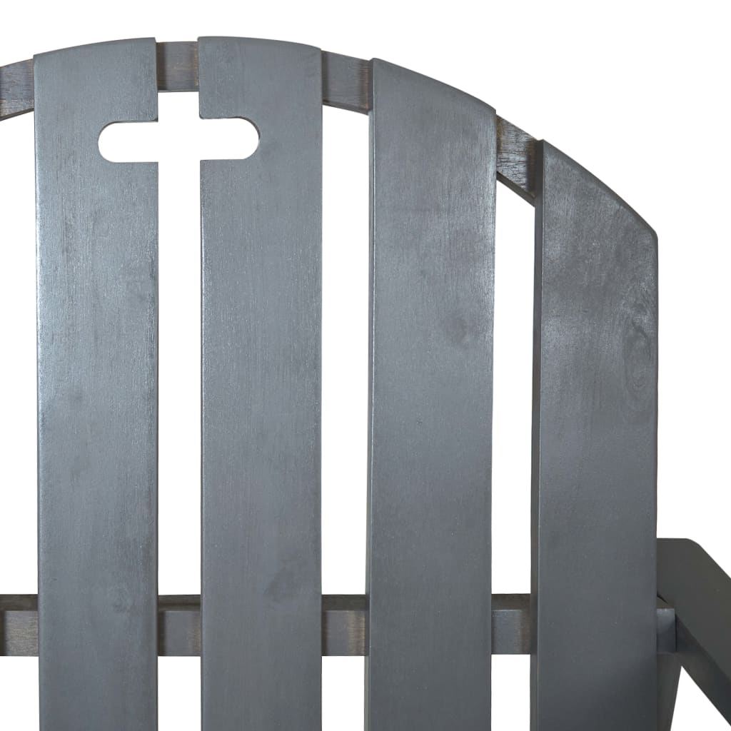 Havestole 2 stk. massivt akacietræ grå - number 7.