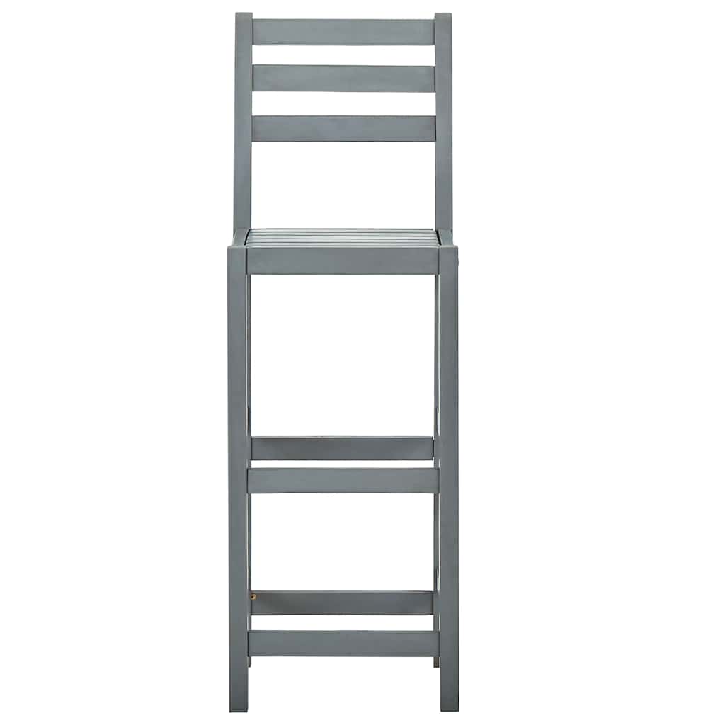 Barske stolice kom. puno bagremovo drvo - sivo, 4 - number 3.