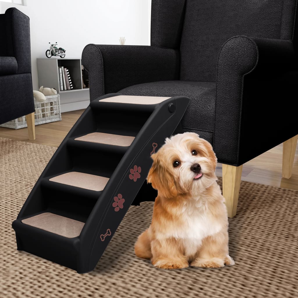 Escalier de chien pliable 62x40x49,5 cm - noir - number 1.