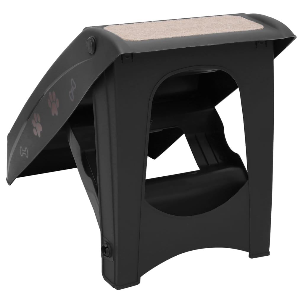 Escalier de chien pliable 62x40x49,5 cm - noir - number 5.