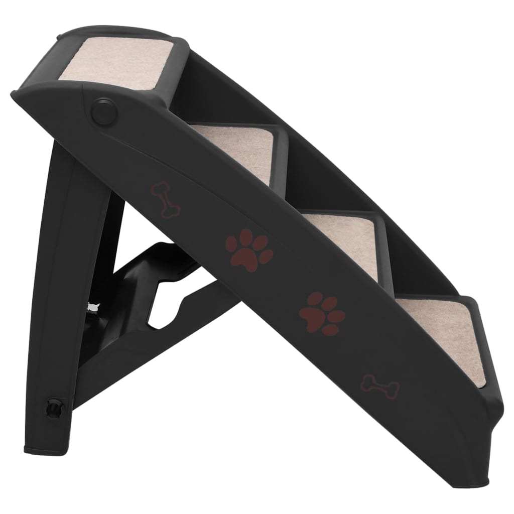 Escalier de chien pliable 62x40x49,5 cm - noir - number 4.