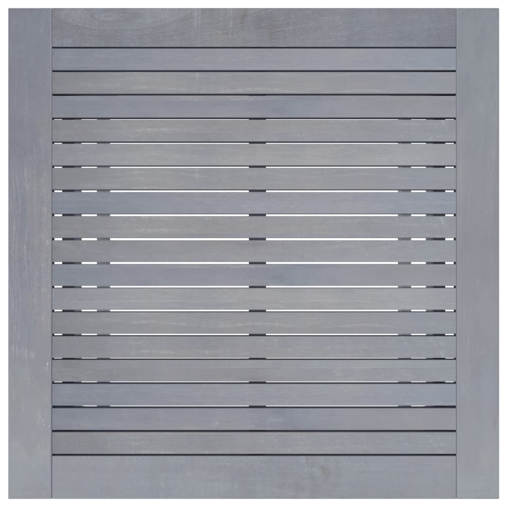 Havebord 88x88x74 cm massivt akacietræ grå - number 5.