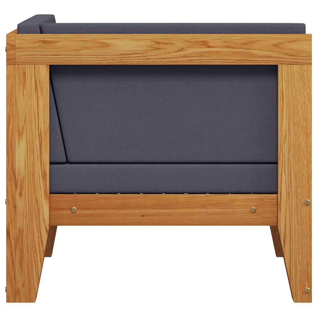 Modulær med hynde massivt akacietræ - mørkegrå, 1, hjørnesofa - number 3.