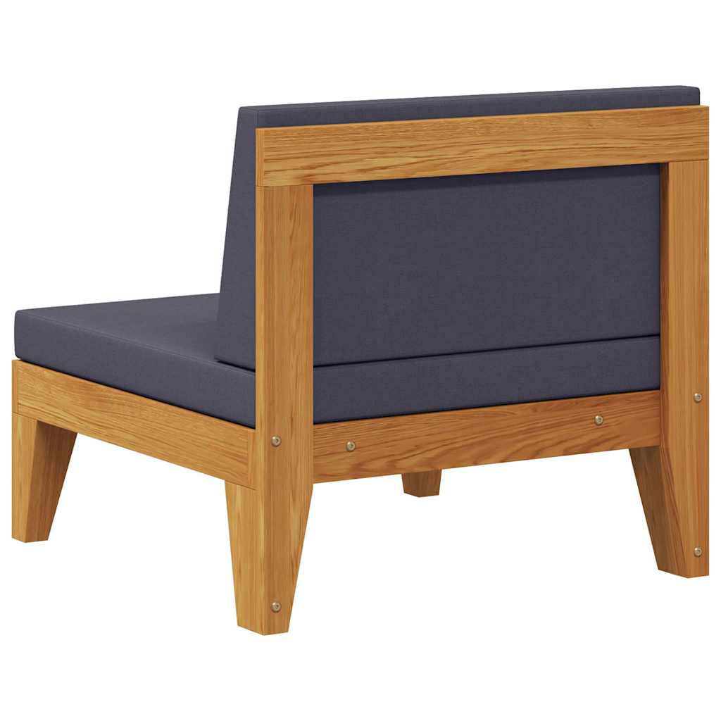 Modulær med hynde massivt akacietræ - mørkegrå, 1, midtersofa - number 4.