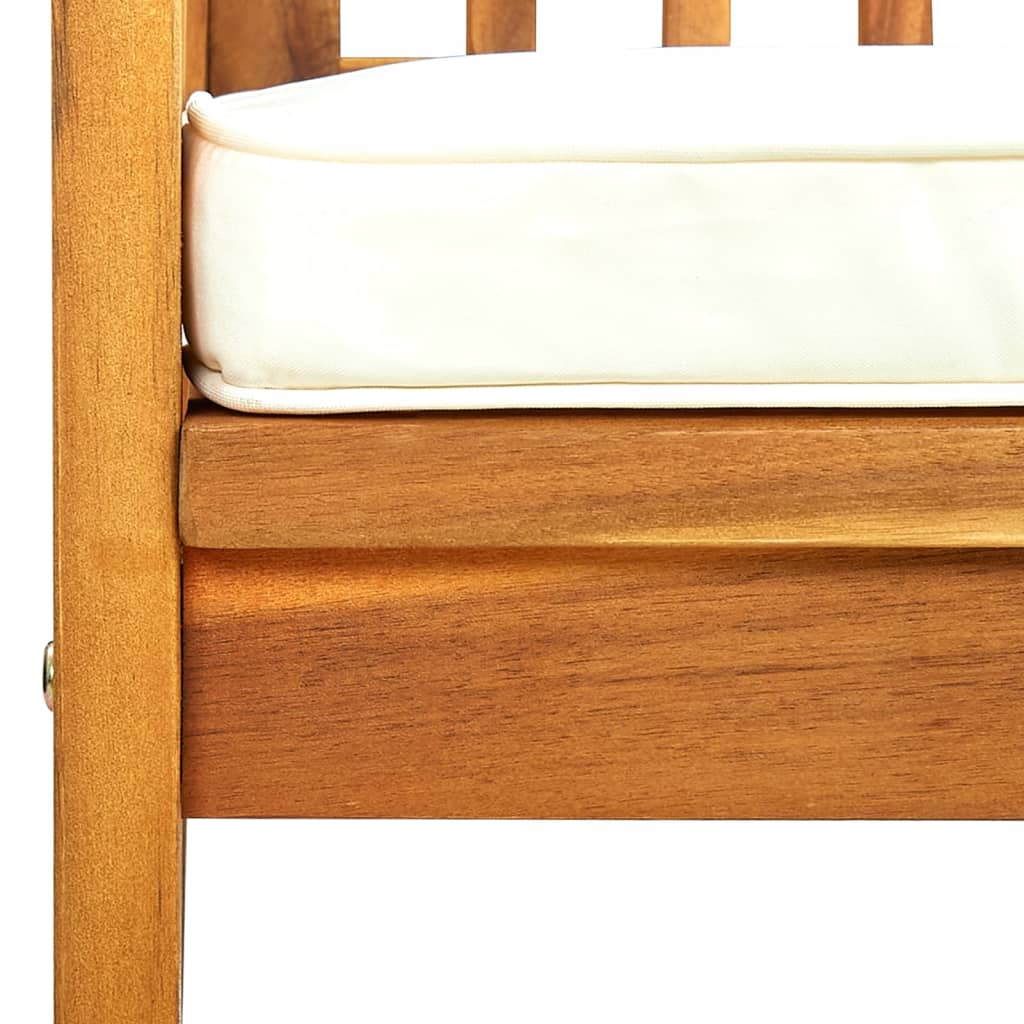 Zestaw krzeseł ogrodowych z poduszkami lite drewno akacjowe - krem, 2, 1 - number 8.