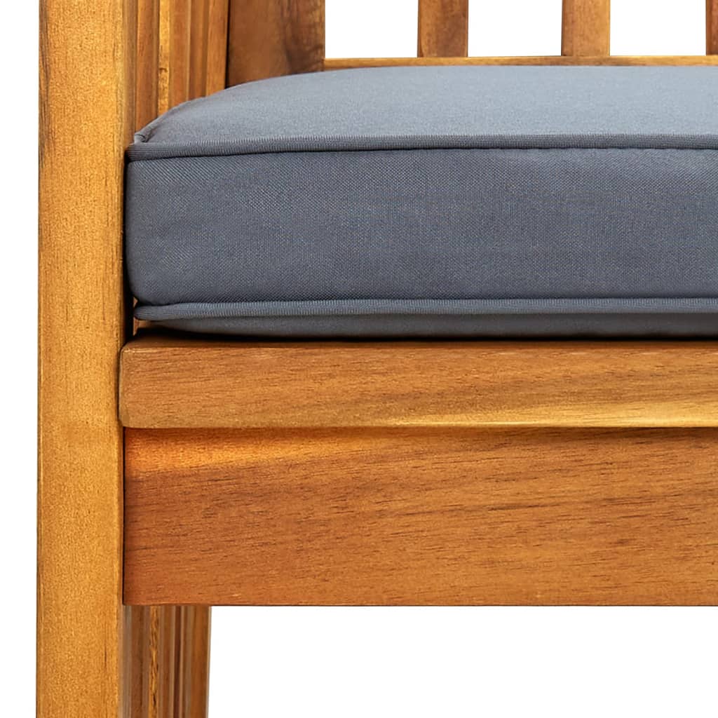 Havestole stk. med hynder massivt akacietræ - mørkegrå, 3, 1 - number 8.