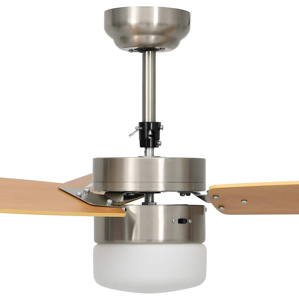Ceiling fan with light and remote control 108 cm - light brown, ø 108 x 42.5 cm - number 7.