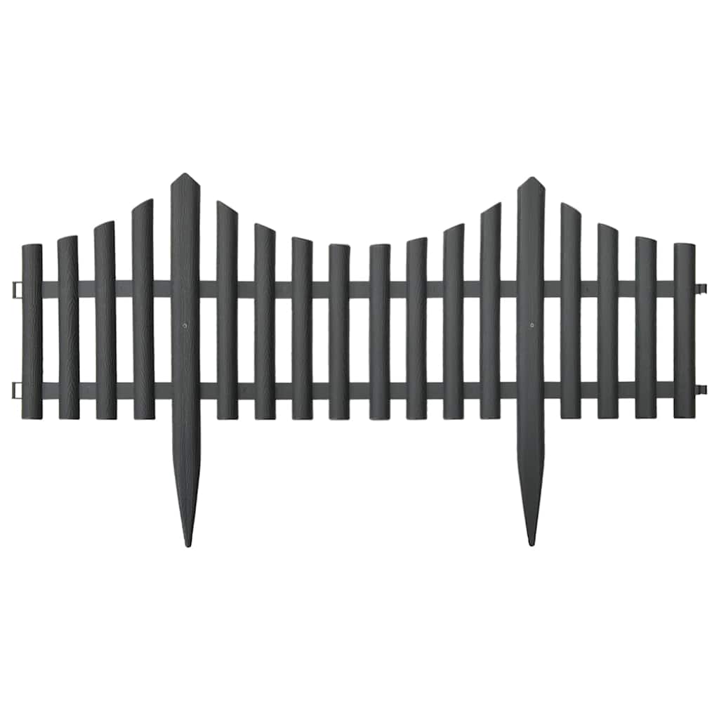 Clôture de lit 17 pcs. 10 m pp gris anthracite - number 3.