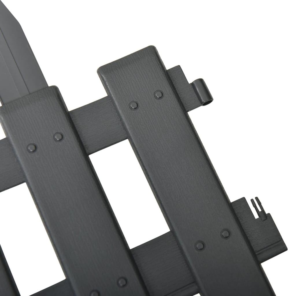 Bedhegn 25 stk. 10 m pp antracitgrå - number 6.