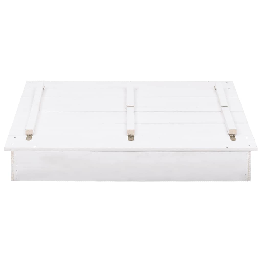 Bac à sable 95x90x15 cm bois de pin blanc - number 4.