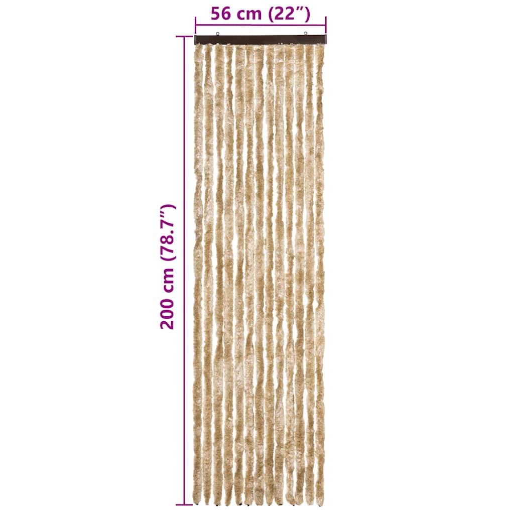 Insektgardin chenille - beige, 56 x 200 cm - number 7.