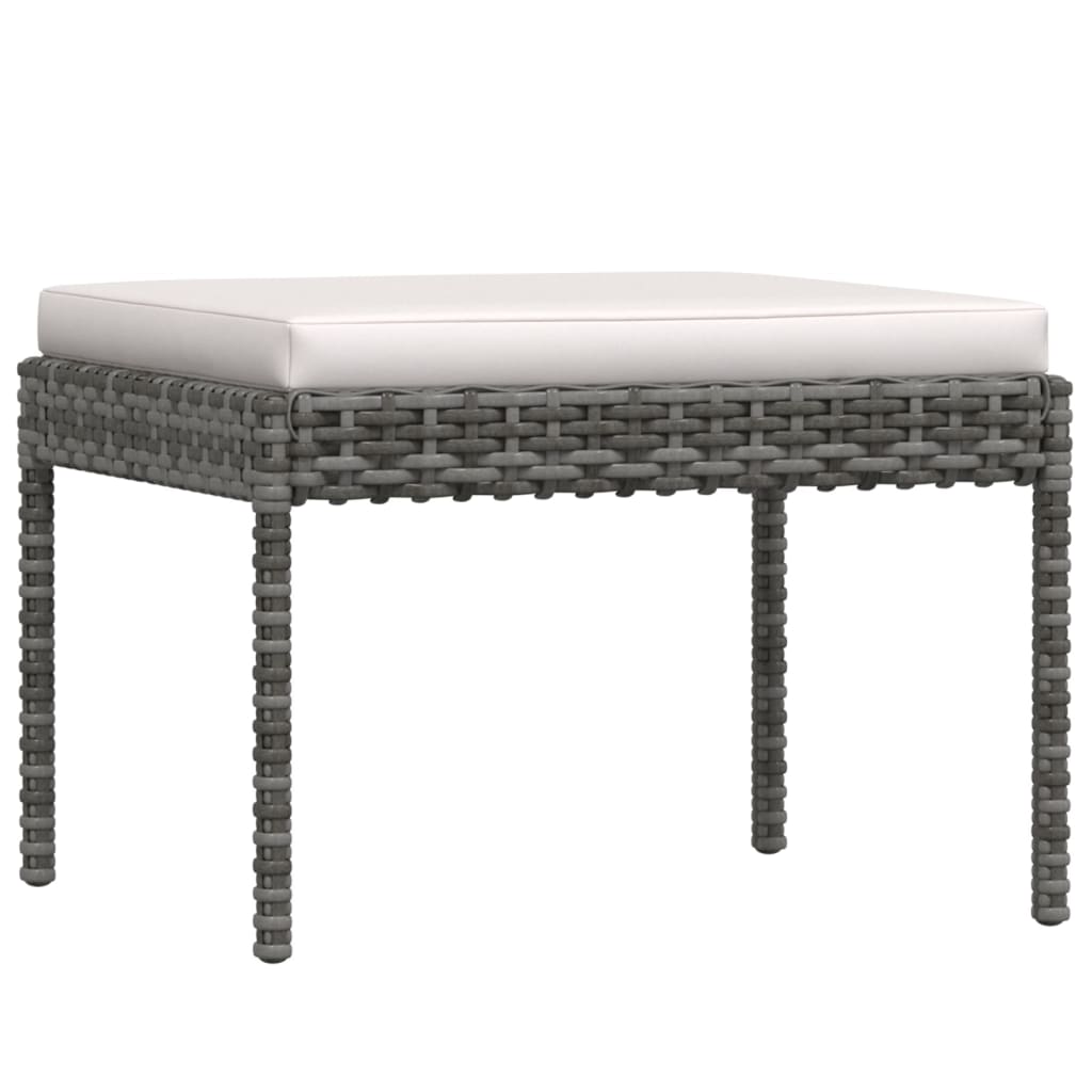 Komplet wypoczynkowy do ogrodu 6 części z poduszkami polirattan szary - number 7.