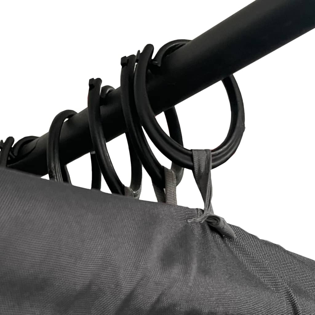 Dvostruka ležaljka s bočnim i gornjim zavjesama antracit siva - number 8.