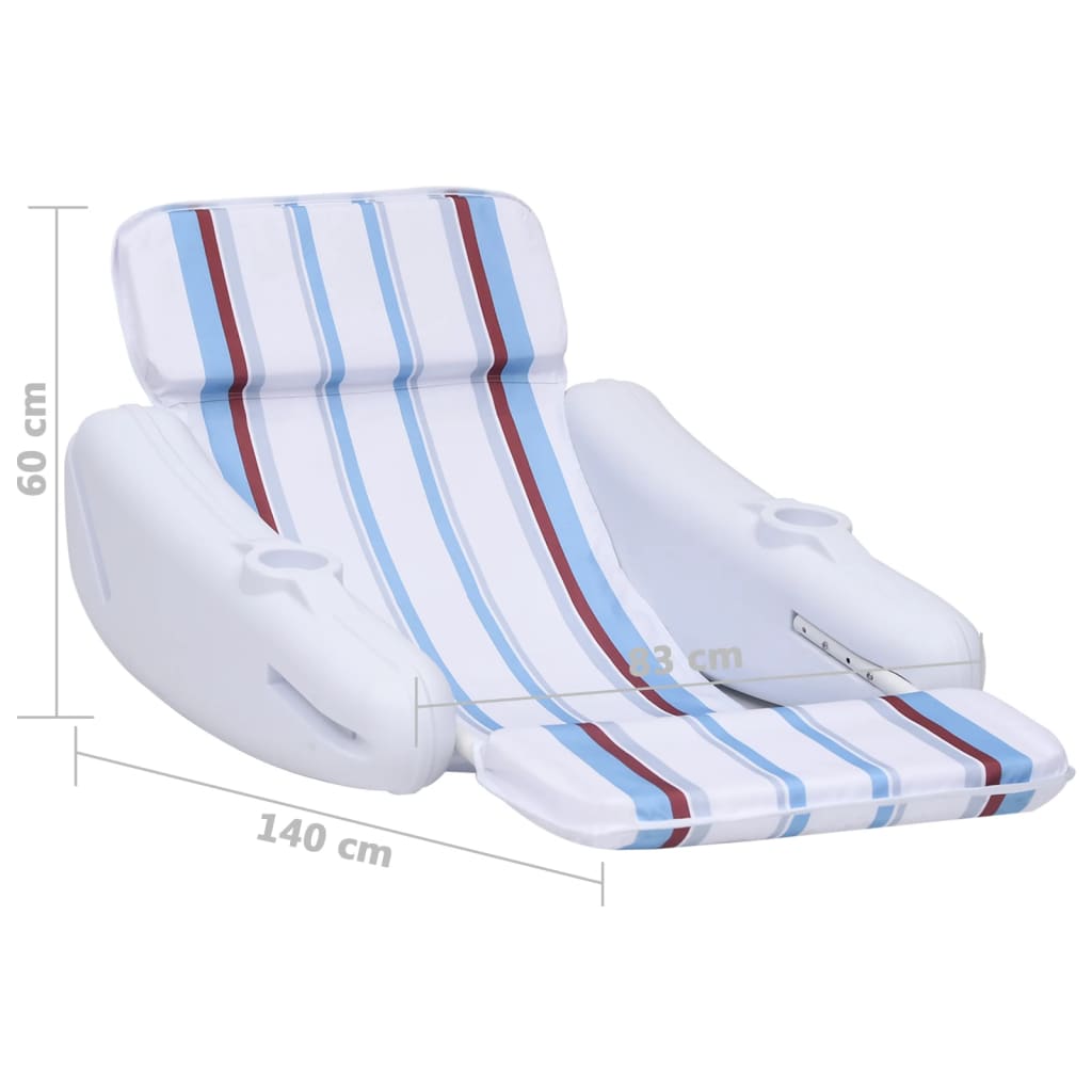 Chaise de piscine gonflable 140x83x60 cm - number 7.