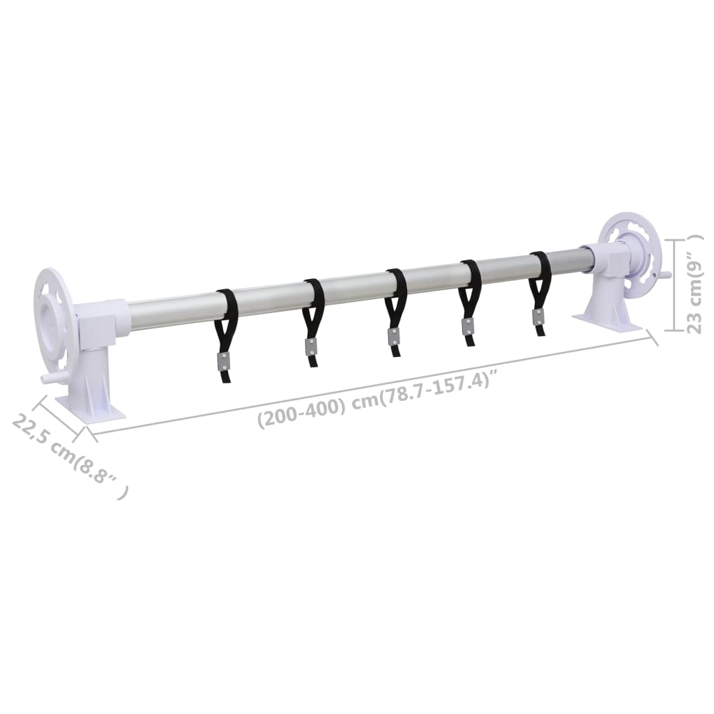 Enrouleur pour bâche de piscine avec pied en plastique - number 6.