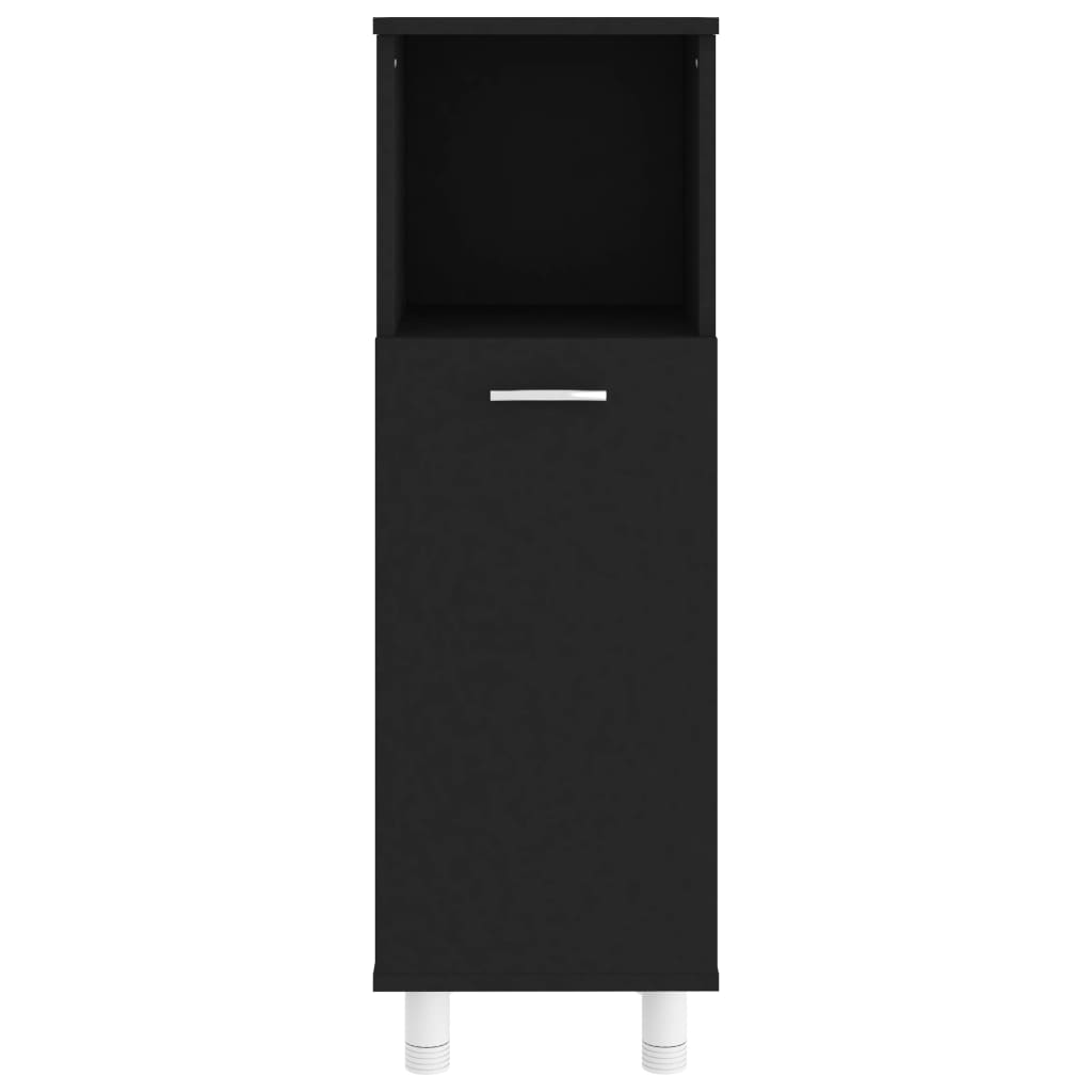 Badeværelsesmøbelsæt 4 dele spånplade sort - number 8.