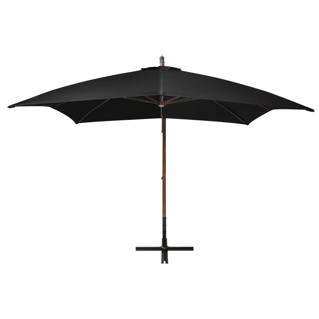 Hanging parasol with pole solid spruce - burgundy red, 3 x 3 m, 1 - number 2.