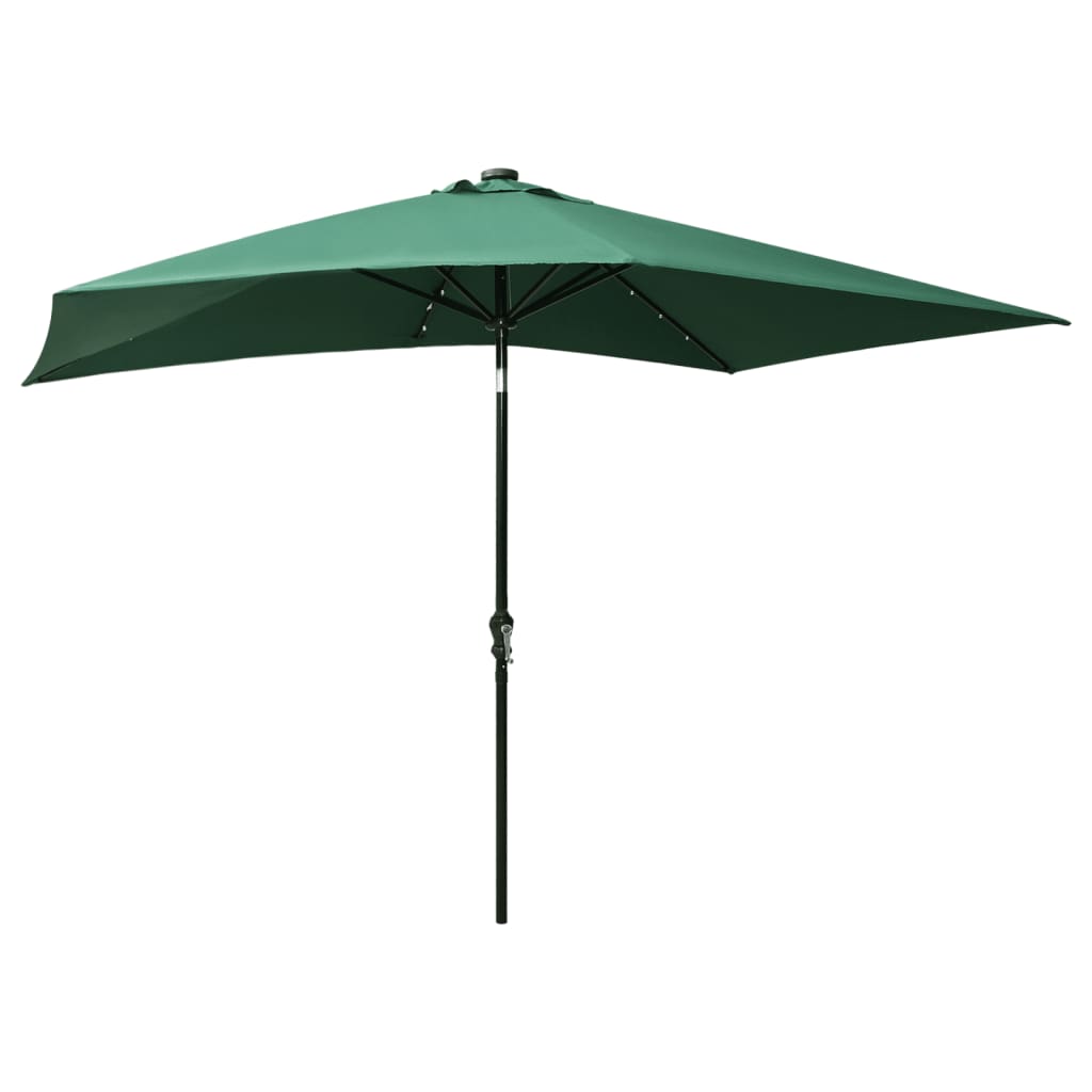 Parasol with led light and steel pole 2x3 m - green, 1 - number 4.