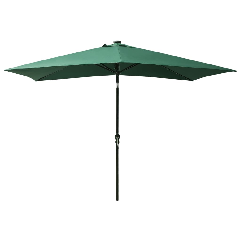 Parasol with led light and steel pole 2x3 m - green, 1 - number 3.