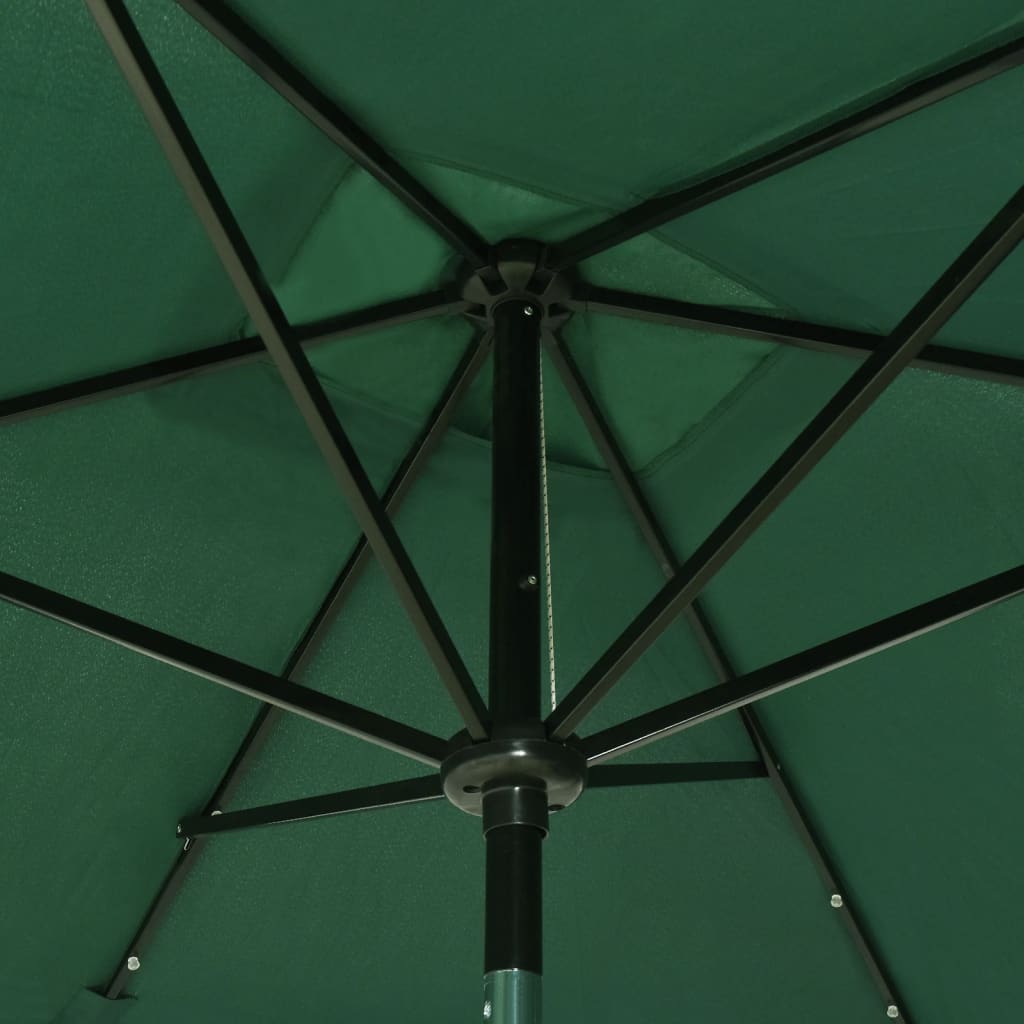Parasol with led light and steel pole 2x3 m - green, 1 - number 9.