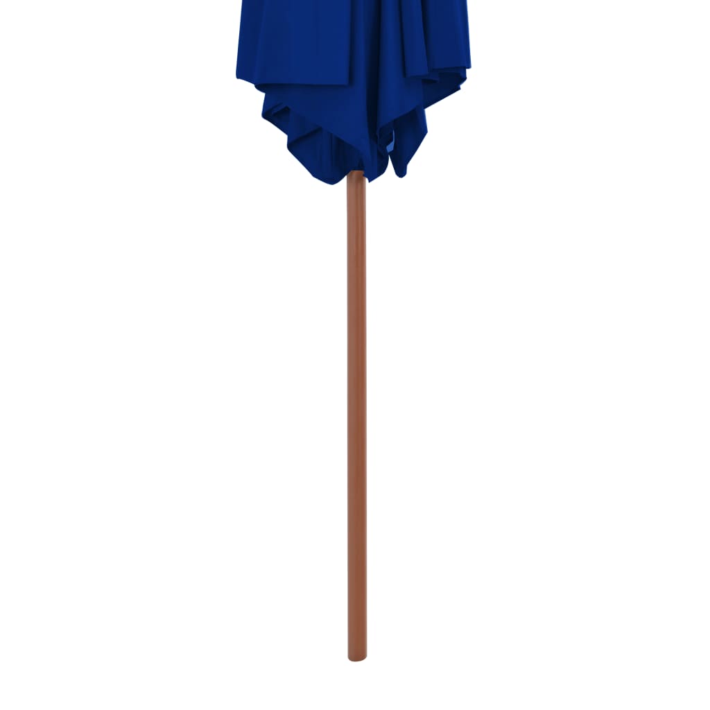 Parasol 270 cm wooden pole - blue, 1 - number 4.