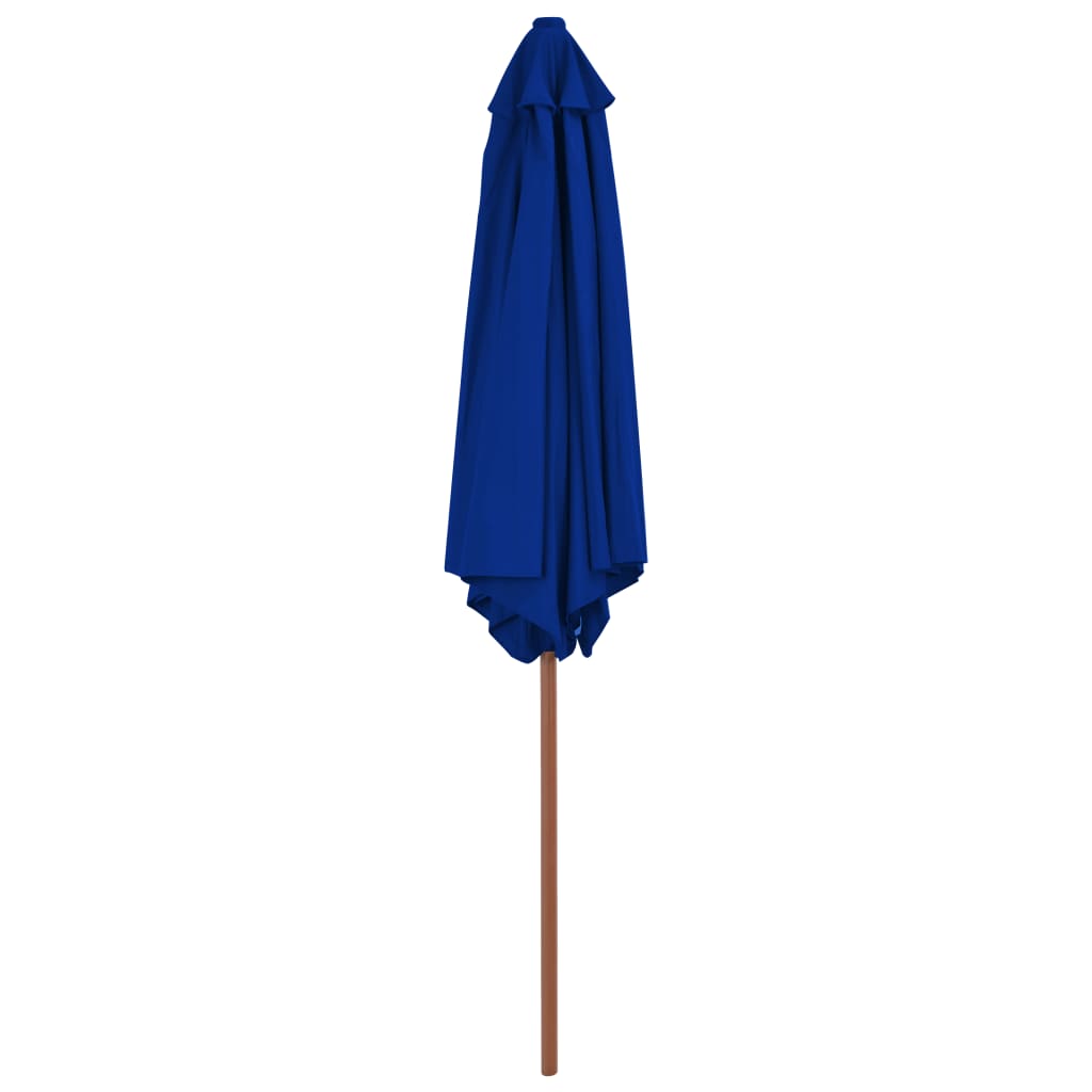 Parasol 270 cm wooden pole - blue, 1 - number 3.