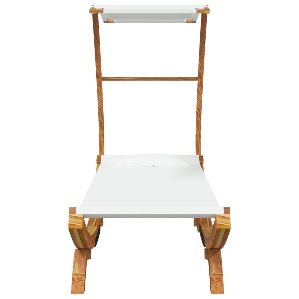 Lounge lůžko s krémovým krémem na dřevěný smetanový smetanový smeta - number 3.