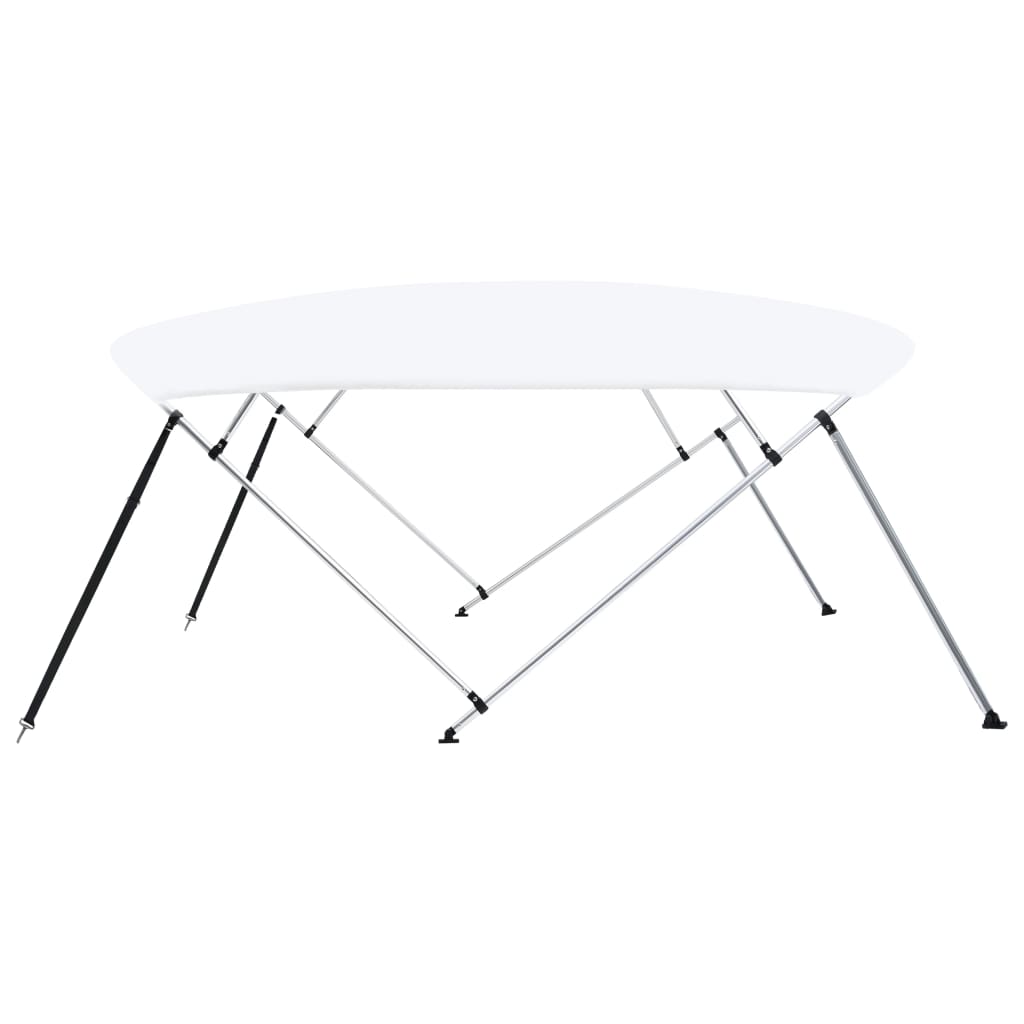 Biminitop med 4 buer 243x(230-244)x137 cm - hvid, 243 x 244 x 137 cm, 1 - number 4.