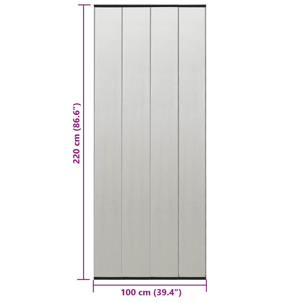 Insektgardin til dør 100x220 cm polyester sort - number 8.