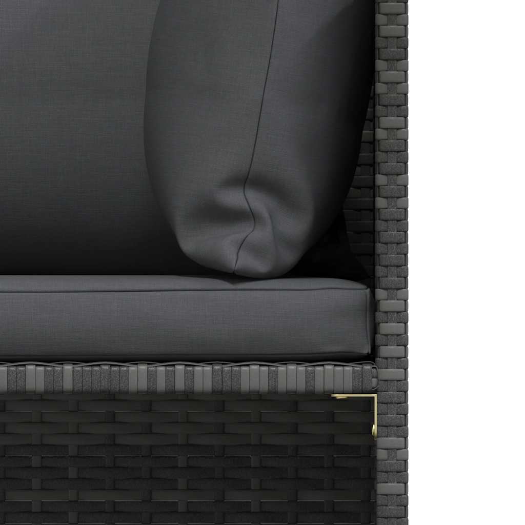 4-manns hagesofa med puter polyrattangrå - number 8.